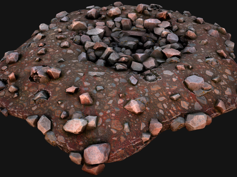 Gold Ore Deposits Environments for Mine 3Dモデル