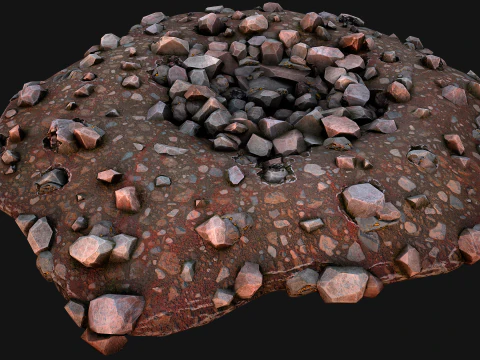 Gold Ore Deposits Environments for Mine 3D Model