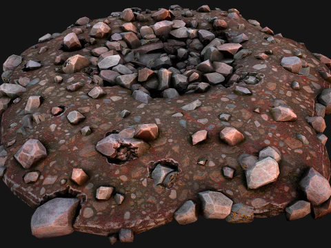 Gold Ore Deposits Environments for Mine 3D Model