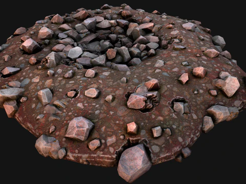 Gold Ore Deposits Environments for Mine 3D Model