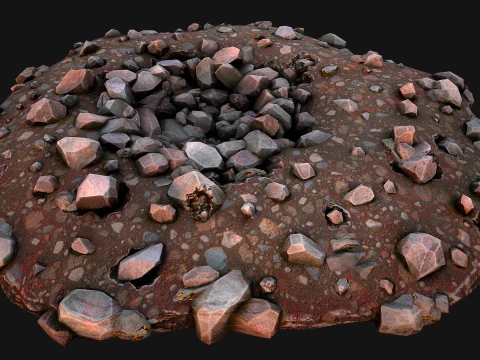 Gold Ore Deposits Environments for Mine 3D Model
