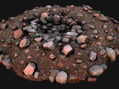 Gold Ore Deposits Environments for Mine 3D Model