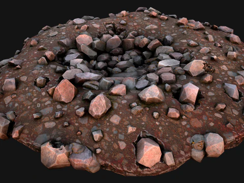 Gold Ore Deposits Environments for Mine 3D Model