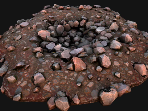 Gold Ore Deposits Environments for Mine 3D Model