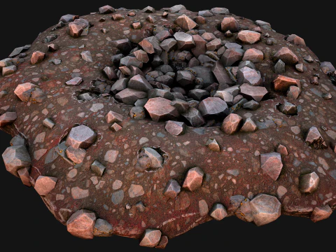 Gold Ore Deposits Environments for Mine 3D Model