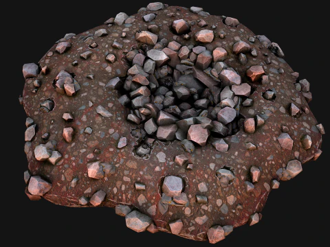 Gold Ore Deposits Environments for Mine 3D Model