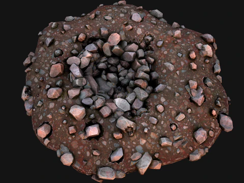 Gold Ore Deposits Environments for Mine 3D Model