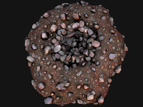 Gold Ore Deposits Environments for Mine 3D Model