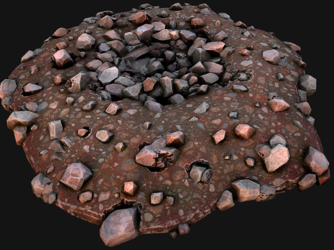 Coal Ore Deposits Mine Environment 3D Model