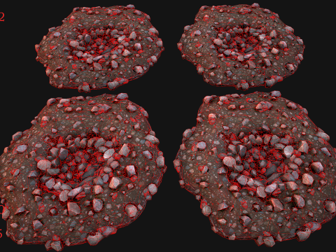 Coal Ore Deposits Mine Environment Modello 3D