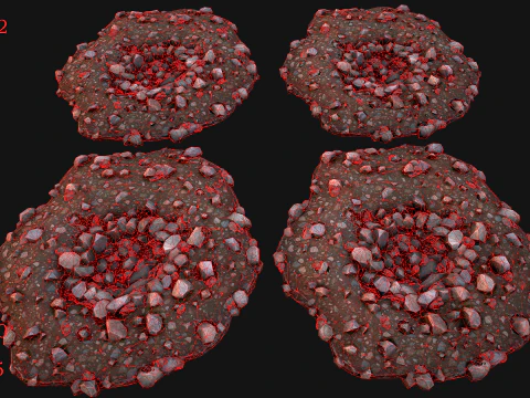 Coal Ore Deposits Mine Environment 3D Model