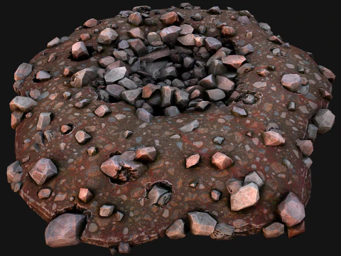 Coal Ore Deposits Mine Environment 3D Model