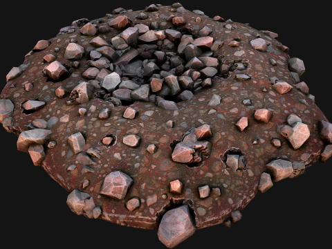 Coal Ore Deposits Mine Environment 3D Model