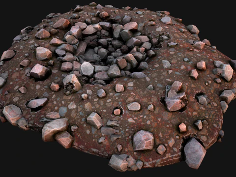 Coal Ore Deposits Mine Environment 3D Model