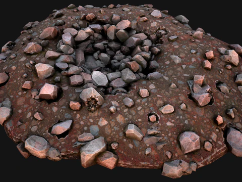 Coal Ore Deposits Mine Environment 3D Model
