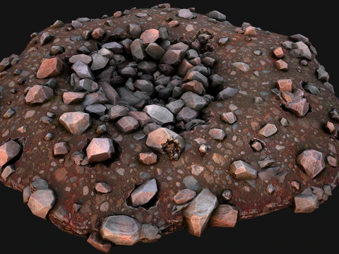 Coal Ore Deposits Mine Environment 3D Model