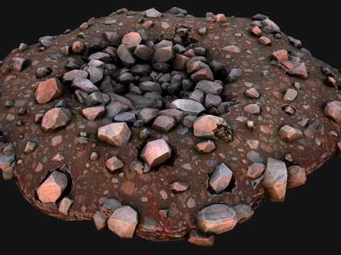 Coal Ore Deposits Mine Environment 3D Model