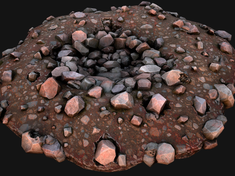 Coal Ore Deposits Mine Environment Modello 3D