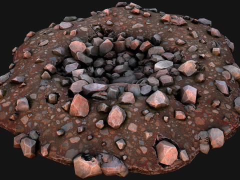 Coal Ore Deposits Mine Environment Modello 3D