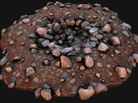 Coal Ore Deposits Mine Environment 3D Model