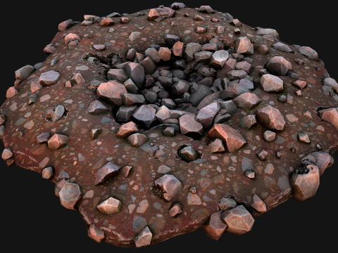 Coal Ore Deposits Mine Environment 3D Model
