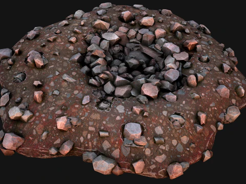 Coal Ore Deposits Mine Environment 3D Model