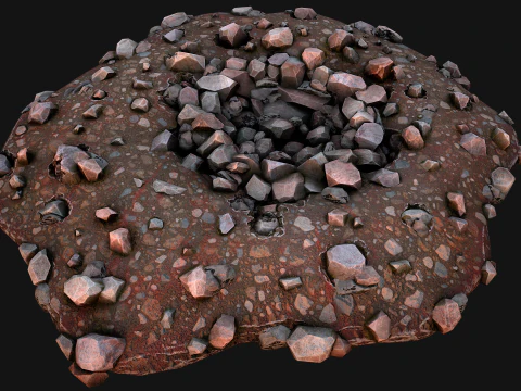 Coal Ore Deposits Mine Environment 3D Model