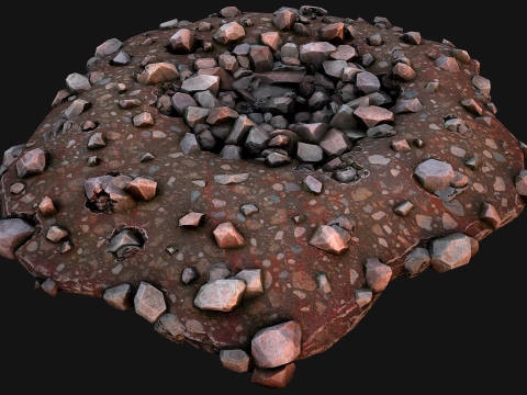 Coal Ore Deposits Mine Environment Modello 3D