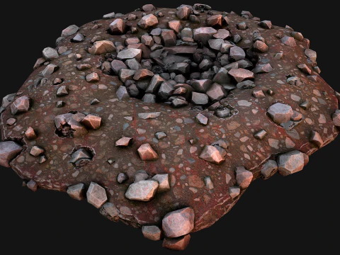 Coal Ore Deposits Mine Environment 3D Model