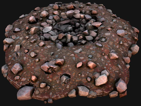 Coal Ore Deposits Mine Environment 3D Model