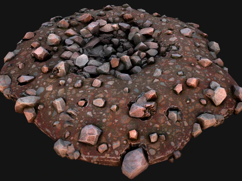 Coal Ore Deposits Mine Environment 3D Model