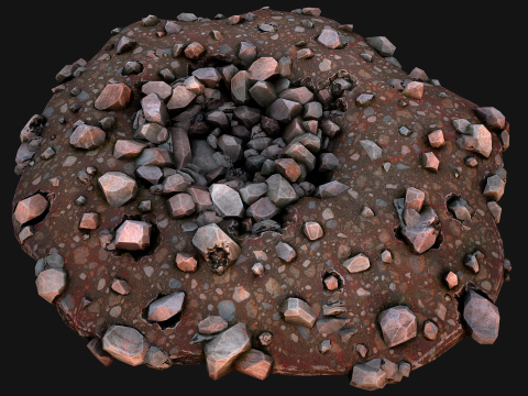 Coal Ore Deposits Mine Environment Modello 3D