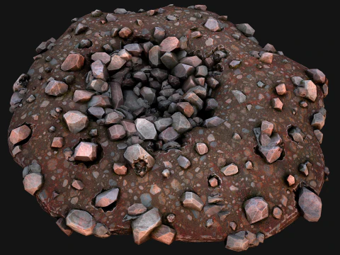 Coal Ore Deposits Mine Environment 3D Model