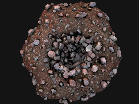 Coal Ore Deposits Mine Environment 3D Model