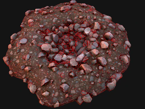 Coal Ore Deposits Mine Environment 3D Model