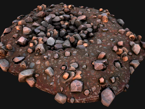 Copper Ore Deposits Mine Environment 3D Model