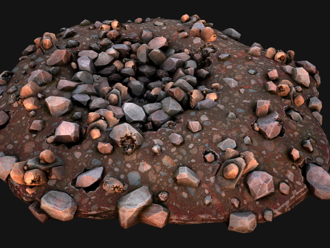 Copper Ore Deposits Mine Environment 3D 모델