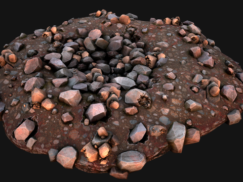 Copper Ore Deposits Mine Environment 3D 모델
