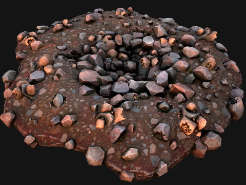 Copper Ore Deposits Mine Environment 3D 모델