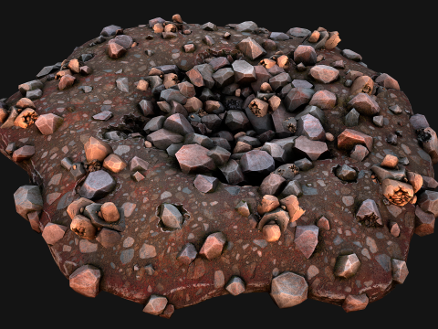 Copper Ore Deposits Mine Environment 3D 모델