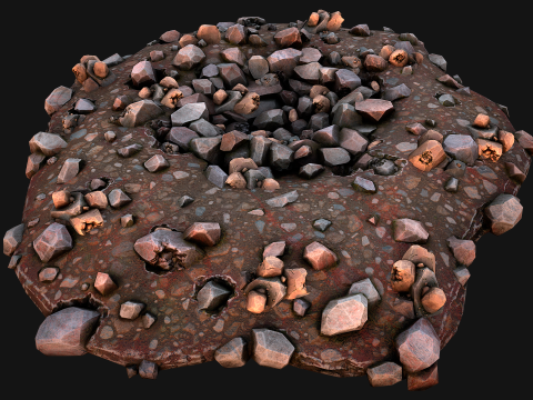 Copper Ore Deposits Mine Environment 3D 모델