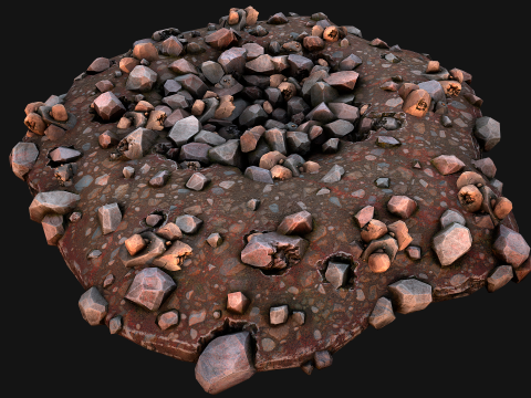 Copper Ore Deposits Mine Environment 3D 모델