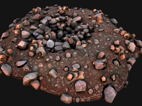 Copper Ore Deposits Mine Environment 3D 모델