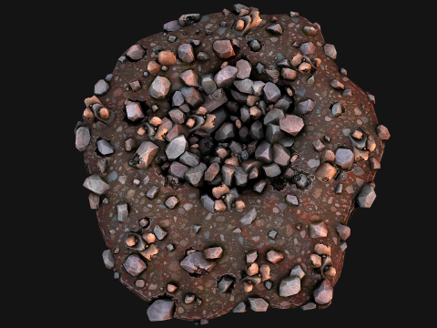 Copper Ore Deposits Mine Environment 3D 모델