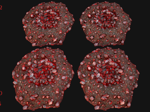 Gemstone Ore Deposits Mine Environment 3D Model