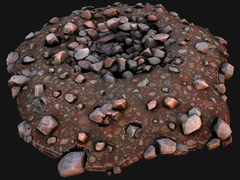 Gemstone Ore Deposits Mine Environment 3D Model