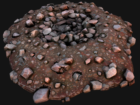 Gemstone Ore Deposits Mine Environment 3D Model