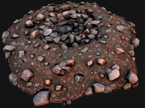 Gemstone Ore Deposits Mine Environment 3D Model