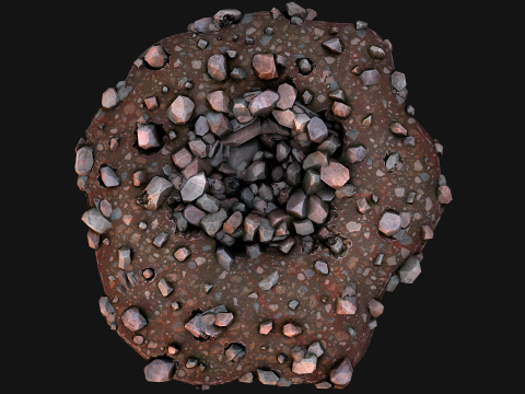 Gemstone Ore Deposits Mine Environment 3D Model