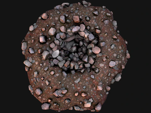 Gemstone Ore Deposits Mine Environment 3D Model